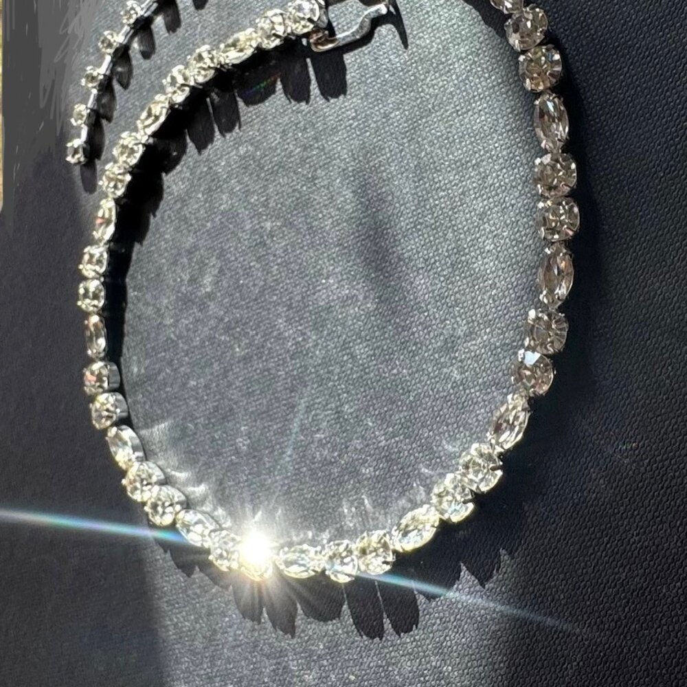 Vintage Mint Eisenberg Crystal Choker- super sparkly!!